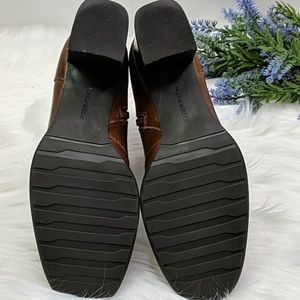 Naturalizer Leather Thick Heel Side Zip Ankle Boot